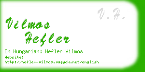 vilmos hefler business card